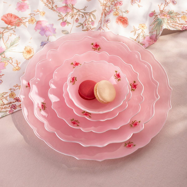 Półmisek Homla Pink Milky z białym rantem Różowy 32 cm (5906496731778) - obraz 5