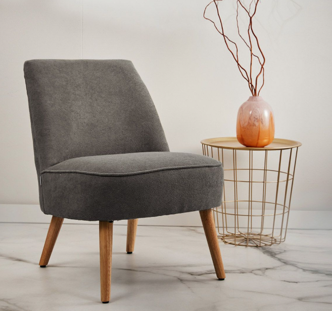 Krzesło HOMLA 895901 SOAL 57 x 69 x 76 cm Szare (5904183895901) - obraz 6