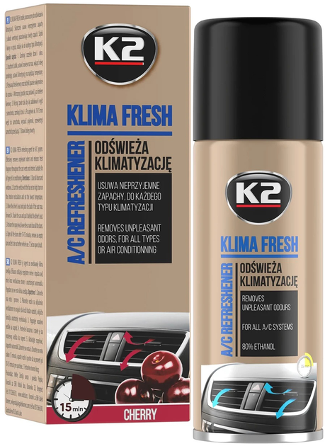Spray do odświeżania klimatyzacji K2 Klima Fresh Cherry 150 ml (5906534016461) - obraz 3