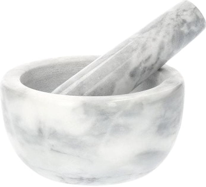 Ступка кухонна Homla Marble мармурова Біла 12 см (5904183812021) - зображення 1