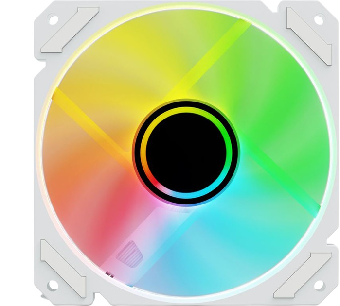 Вентилятор Sharkoon SHARK RGB Mirror White (4044951042456) - зображення 2