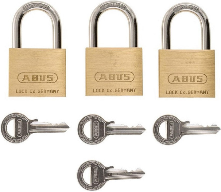 Набір замків Abus 60/40 Triples C 6 3 шт (2000508978809) - зображення 1