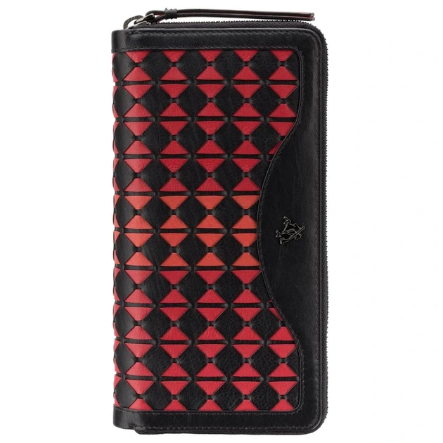Гаманець жіночий Visconti BR76 BLK/CHERRY - Фото 1 Гаманець жіночий Visconti BR76 BLK/CHERRY - изображение 1
