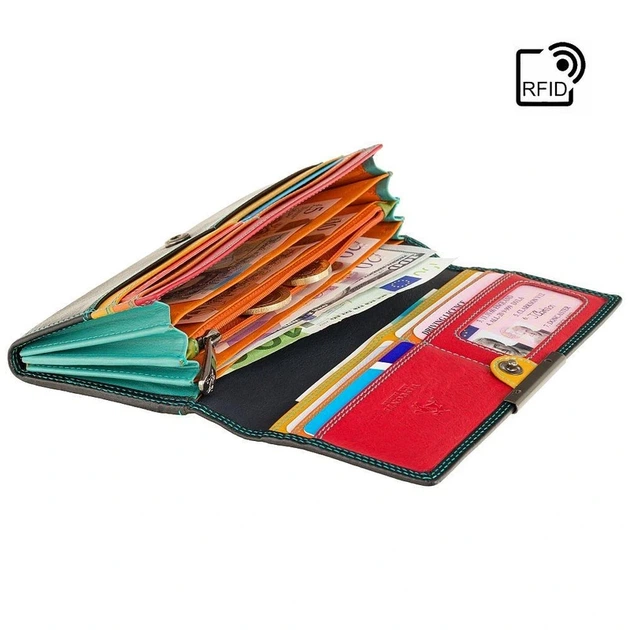 Гаманець жіночий Visconti R11 Paloma c RFID (Black/Rhumba) - Фото 5 Гаманець жіночий Visconti R11 Paloma c RFID (Black/Rhumba) - изображение 5