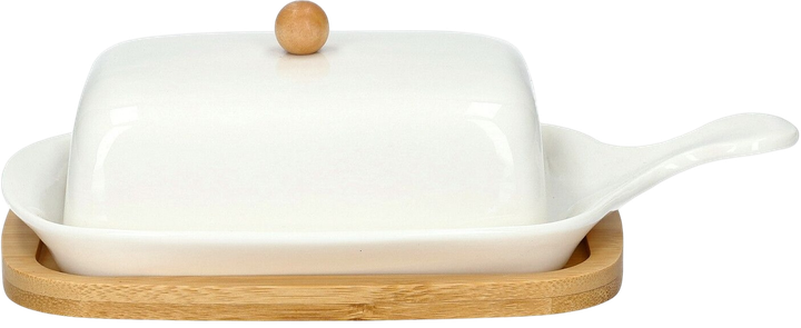Maselniczka Homla Fincan porcelanowa z bambusową podstawką 22 cm (5902869958339) - obraz 4
