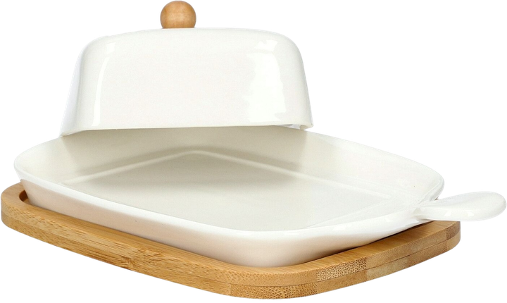 Maselniczka Homla Fincan porcelanowa z bambusową podstawką 22 cm (5902869958339) - obraz 6
