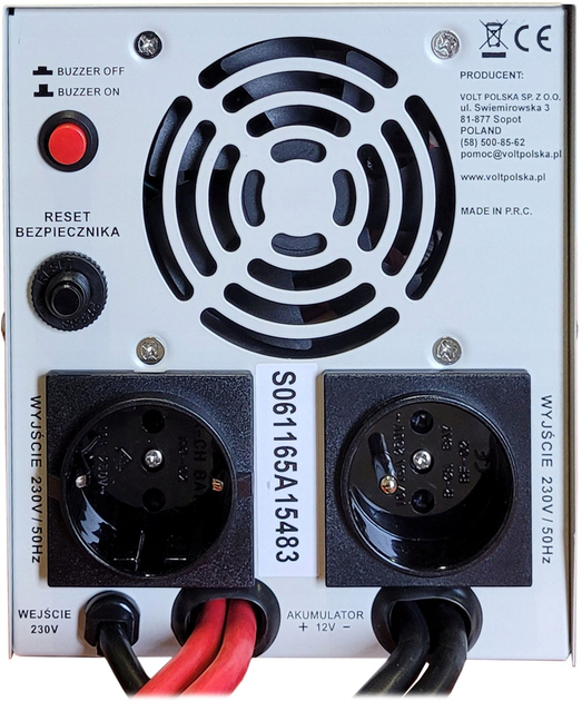ДБЖ Volt Polska sinusPRO 1100 E Plus 12/230V 700W/1100VA (3SPM11012M) - зображення 4