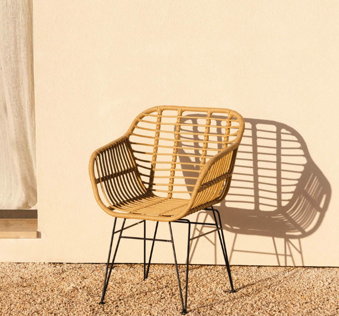 Krzesło plecione natyralne HOMLA 994825 JARDIN 57 x 62 x 81 cm (5902869994825) - obraz 9