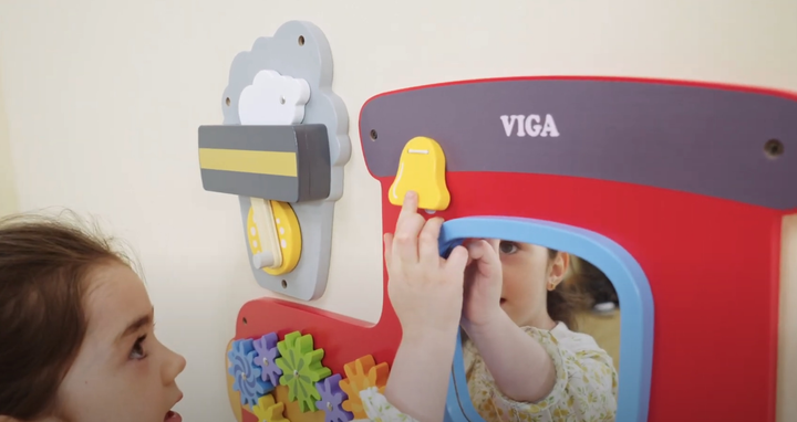Сенсорно-маніпуляційна дошка Viga EDU Потяг (6971608447174) - зображення 9