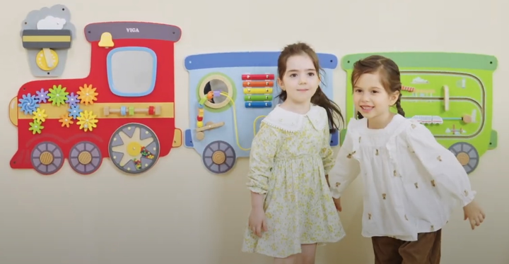 Сенсорно-маніпуляційна дошка Viga EDU Потяг (6971608447174) - зображення 18