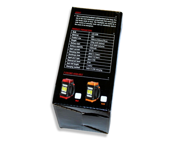 Фонарь FROM FACTORY FONHB2678 HB-2678 ручной переносной на солнечной батарее PowerBank/USB/25W/15.5см/7см - изображение 8