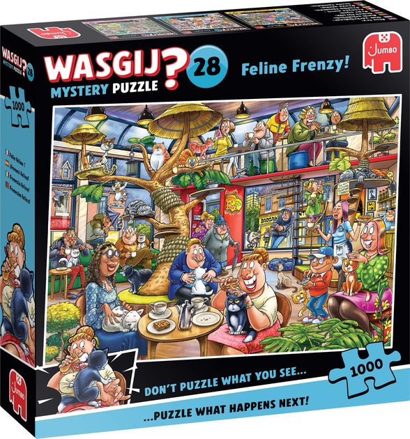 Пазл Jumbo Wasgij? Mystery 28 Котяча лихоманка! 1000 елементів (8721017602859) - зображення 1