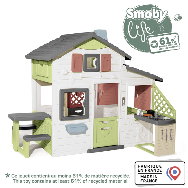 Игровой Домик для друзей Smoby Life c летней кухней, чердаком, дверным звонком и столом (7600810207) - изображение 4