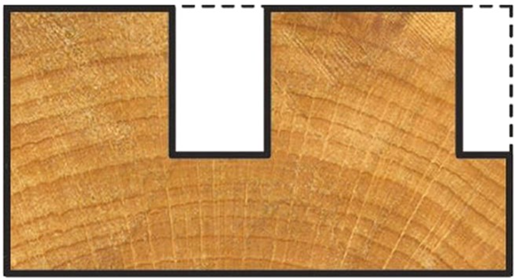 Frez do rowków Wolfcraft HSS 4 x 13 mm (3900000) - obraz 3