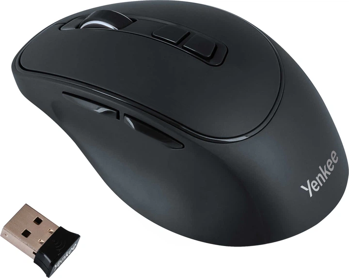 Мышь YENKEE YMS 2080GY SLIDER Wireless/USB Rechargable Black (45019322) - изображение 2