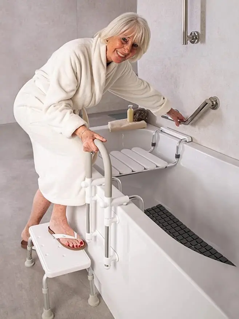 Taboret-stopień Ridder łazienkowy regulowany, biały (4006956951294) - obraz 2