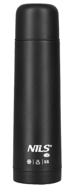 Термос туристичний NILS CAMP NC3803 500 мл Чорний (5908261682506) - зображення 1