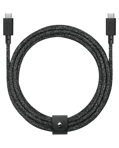 Кабель Native Union Belt XL Cable USB-C to USB-C Cosmos Black (3 m) BELT-XL-C-COS-3-NP - зображення 8