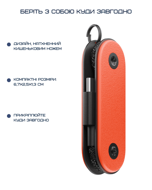Кабель Native Union Pocket Cable USB-C to USB-C Oxyfire - зображення 8