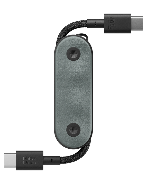 Кабель Native Union Pocket Cable USB-C to USB-C Slate Green - Фото 14 Кабель Native Union Pocket Cable USB-C to USB-C Slate Green - зображення 14