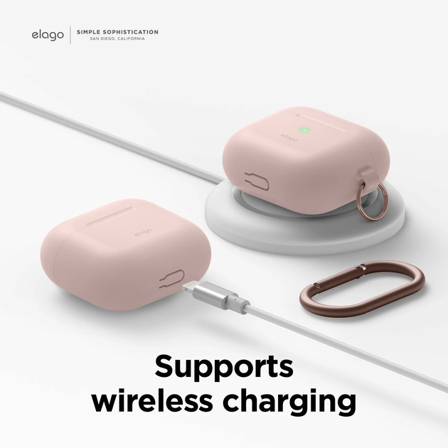 Чехол Elago Hang Silicone Case Sand Pink for Airpods 3rd Gen (EAP3HG-HANG-SPK) - изображение 3