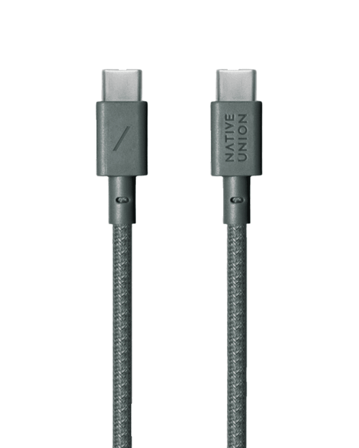 Кабель USB-C to USB-C Native Union Belt Cable Slate Green (1.2 m) (BELT-C-GRN-2-NP) - зображення 5