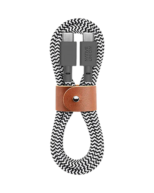 Кабель USB-C to USB-C Native Union Belt Cable Zebra (1.2 m) (BELT-C-ZEB-2-NP) - изображение 8