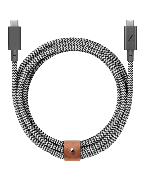 Кабель USB-C to USB-C Native Union Belt Cable Pro 240W Zebra (2.4 m) (BELT-PRO2-ZEB-NP) - Фото 6 Кабель USB-C to USB-C Native Union Belt Cable Pro 240W Zebra (2.4 m) (BELT-PRO2-ZEB-NP) - изображение 6