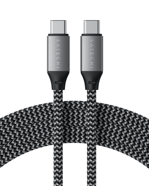 Кабель Satechi USB-C to USB-C Cable 100W Space Gray (2 m) (ST-TCC2MM) - изображение 13