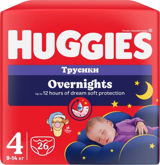 Pieluchomajtki Huggies Overnights rozmiar 4 9-14 kg 4 x 26 szt (5029054251546) - obraz 2