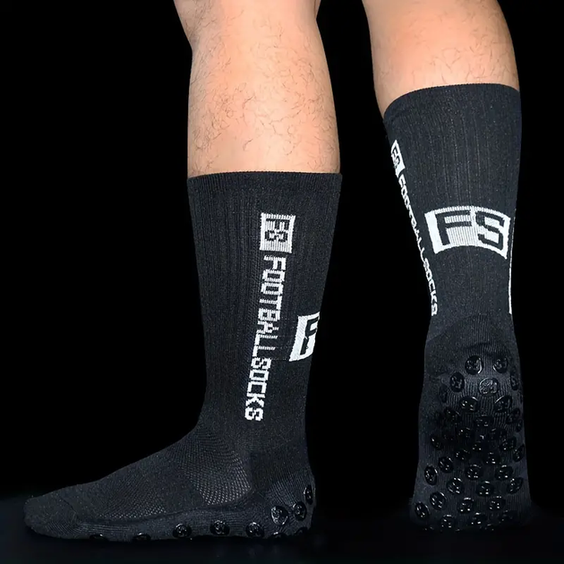 Футбольні тренувальні шкарпетки FootballSocks чорні, розмір 39-44 - зображення 3