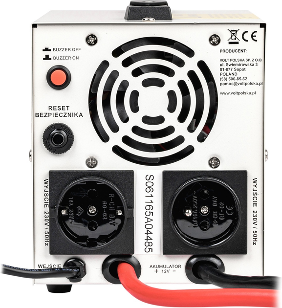 ДБЖ Volt Polska sinusPRO 850 E Plus 12/230V 500W/850VA (3SPM08012M) - зображення 2