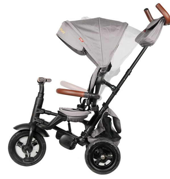 Rowerek trójkołowy Qplay Rito Deluxe Grey (5061047480281) - obraz 3
