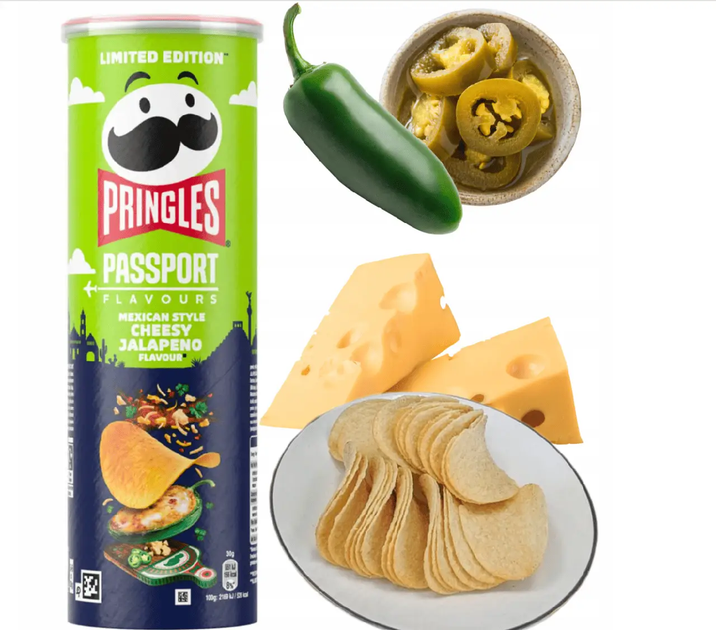Чипсы Pringles Passport Mexican Cheesy Jalapeço 165 г - Фото 3 Чипсы Pringles Passport Mexican Cheesy Jalapeço 165 г - изображение 3