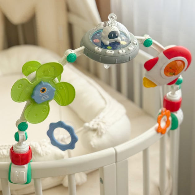 Pałąk z zawieszkami Woopie  BABY Kosmos do łóżeczka, wózka, fotelika samochodowego (5906280652654) - obraz 7