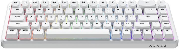 Klawiatura przewodowa Ajazz AK680 MAX Magnetic Rice Switch USB Biały (AK680-WM-W-A) - obraz 2