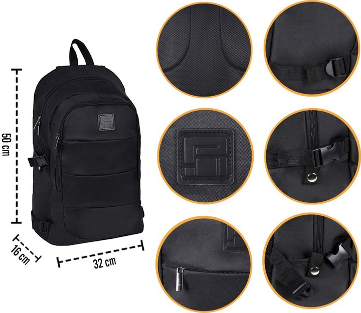 Рюкзак для ноутбука Paso PPBL-1080 Black - зображення 5