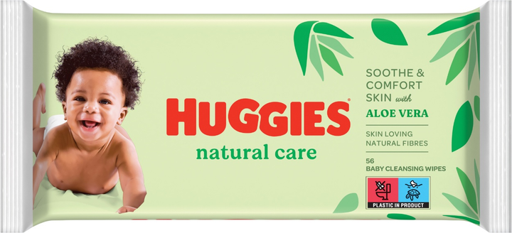 Chusteczki nawilżane dla niemowląt Huggies Natural Care 10 x 56 szt (5029053550152/10) - obraz 2