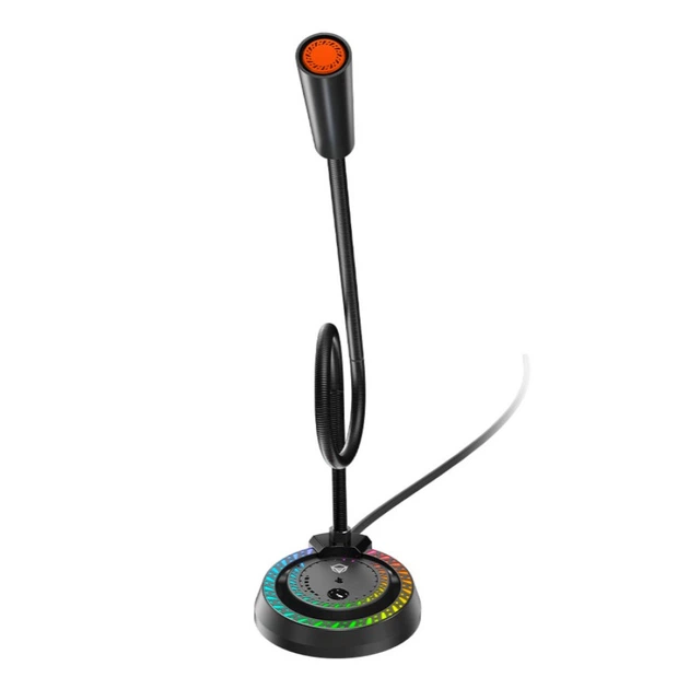 Игровой микрофон проводной Meetion MC14 на гибкой шейке RGB USB Черный - Фото 5 Игровой микрофон проводной Meetion MC14 на гибкой шейке RGB USB Черный - изображение 5