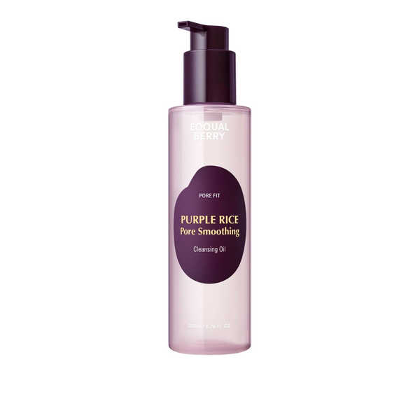 Гидрофильное масло Eqqualberry Purple Rice Pore Smoothing Cleansing Oil для снятия макияжа 200 мл - изображение 4