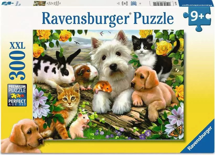 Puzzle Ravensburger Happy Animal Buddies 300 elementów 13160 (4005556131600) - obraz 1