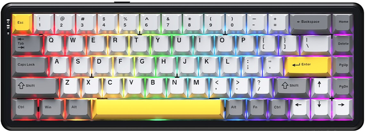 Klawiatura przewodowa Ajazz AK680 MAX Magnetic Rice Switch USB Czarny/Szary (AK680-M-BGY-A) - obraz 1