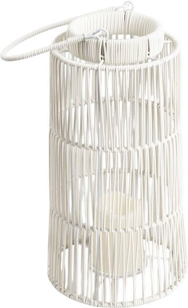 Ліхтар Homla Modern Hamptons садовий для свічки скляний LED 20,5 x 38 см (5906496741982) - зображення 1