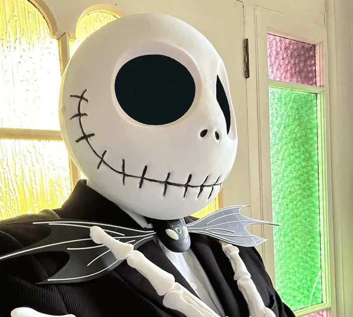 Косплей Маска Скелета Джека Скеллінгтона (The Nightmare Before Christmas). Aivory - Фото 2 Косплей Маска Скелета Джека Скеллінгтона (The Nightmare Before Christmas). Aivory - зображення 2