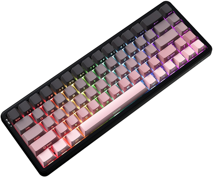 Klawiatura przewodowa Ajazz AK680 MAX Magnetic Rice Switch USB Czarny/Różowy (AK680-M-GP-A) - obraz 4