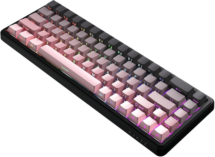 Klawiatura przewodowa Ajazz AK680 MAX Magnetic Rice Switch USB Czarny/Różowy (AK680-M-GP-A) - obraz 5