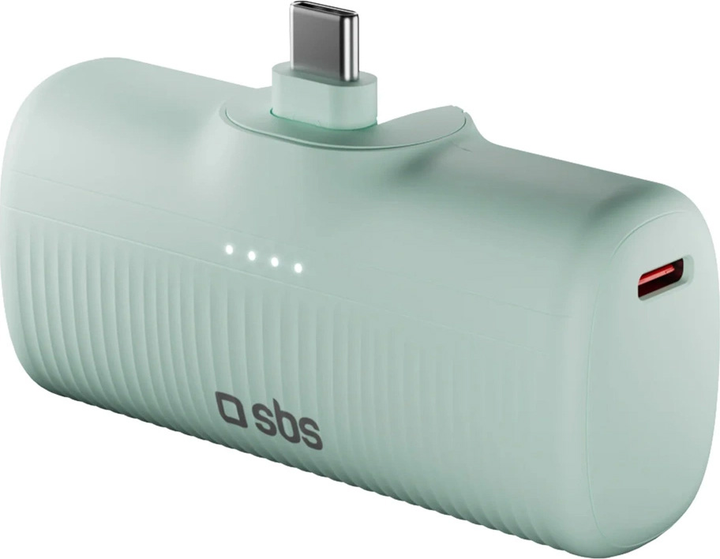 Powerbank SBS EcoPower 5000 mAh 10W Green (8018417498442) - obraz 1