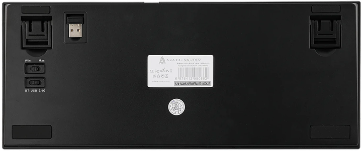 Klawiatura bezprzewodowa Ajazz AK820 Pro Flying Fish switch USB/Bluetooth Czarny/Szary (AK820PRO-FF-BGY) - obraz 3