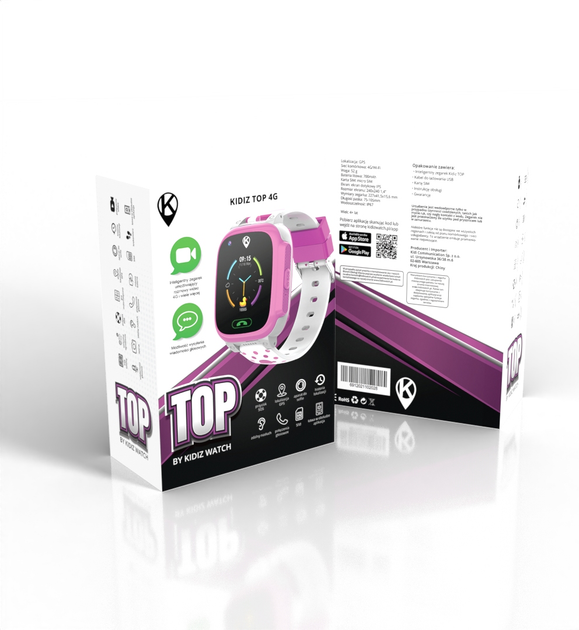 Smartwatch dla dzieci Kidiz Top Pink (5906667575767) - obraz 2