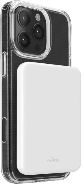 Powerbank Puro Mag Plus Qi2 5000 mAh 20W White (8018417500329) - obraz 1